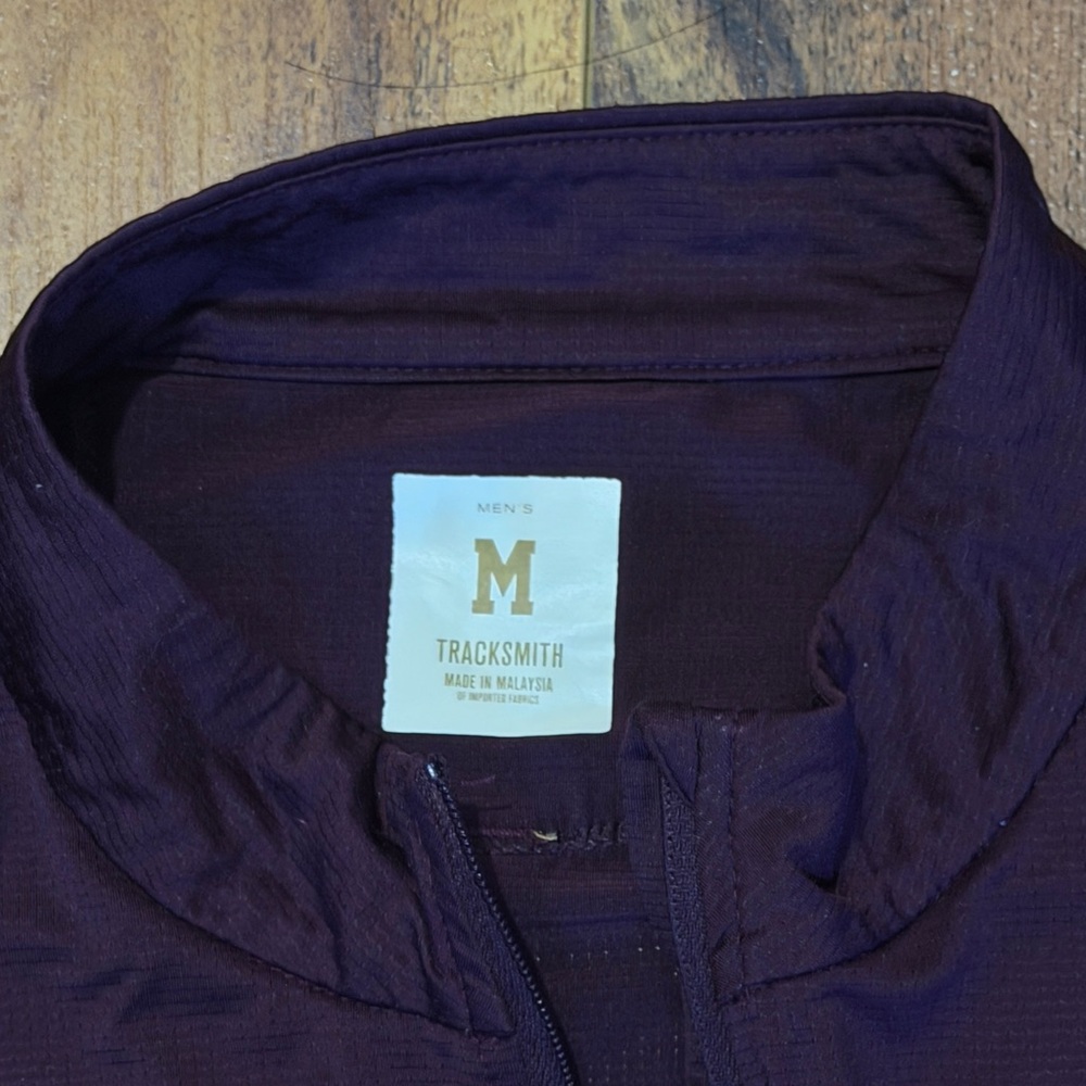 Tracksmith Maroon Quarter-Zip Pullover - image 3